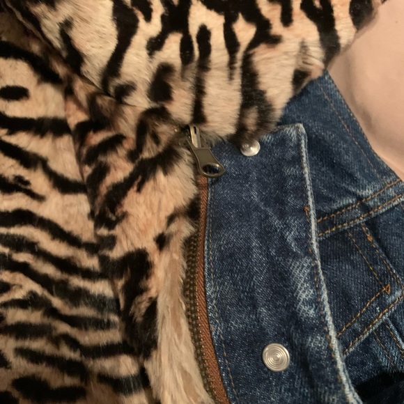 JEAN CRISAN FOURRURE woman’s denim/rabbit fur jacket vest. - Picture 8 of 11